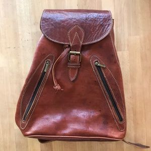 Genuine leather backpack